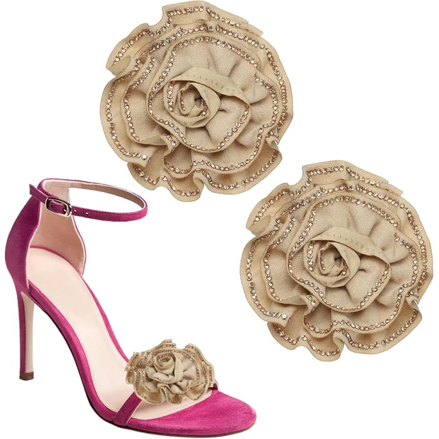 Decorative Shoe Clips, Removable Bow Clip Flower Rhinestone Charms for Women Dress High Heels Accessories