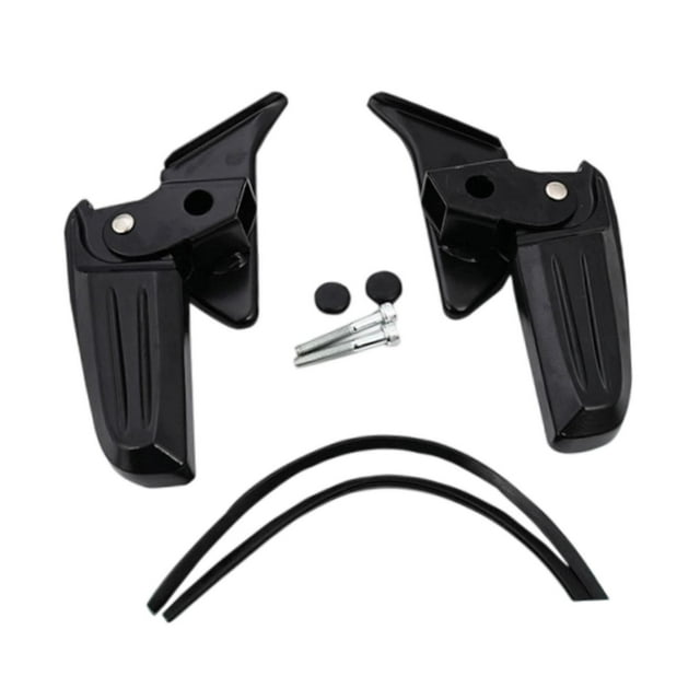 Reposapiés para motocicleta, pedales resistentes, plegables y modificados, para bricolaje, repuestos para motocicletas y bicicletas eléctricas. Negro