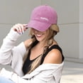 thumbnail image 2 of Yuanlong Women's Baseball Cap All-Season Sun Hat Embroidered Letter Soft Top Classic Sports Headwear, 2 of 4