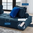 thumbnail image 5 of Tufted Loveseat Sofa Set, Fabric, Navy Blue, Modern Contemporary Urban Design, Living Lounge Room Hotel Lobby Hospitality, 5 of 6