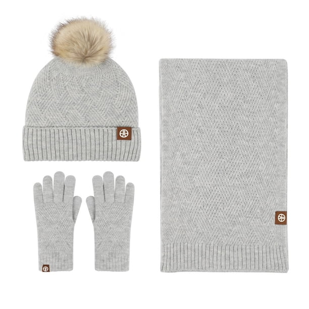 Gorro a prueba de viento para adultos, ciclismo, esquí, gorro de punto, bufanda, conjuntos de mascarilla, gorro de punto cálido, bufanda para mujer