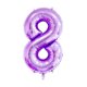 thumbnail image 2 of Globos grnsce Número 8 Morado de 40" con Corona - Set, 2 of 5