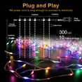 thumbnail image 6 of 300 LED Christmas Curtain Lights For Windows Indoor Outdoor,10ft X 10ft Color Changing Curtain String Lights,120V Plug In,11 Modes Long Icicle Lights,Timer, Rainbow Hanging Backdrop Lights, 6 of 7