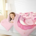 thumbnail image 4 of Castle Fairy Cartoon Pink Axolotl 2Pcs Bedding Comforter Set for Children Teens,Flower Animal Salamander Twin Comforter Sets,Cherry Blossom Sakura Breathable Bedding Set,Luxury Bedroom Decor, 4 of 8