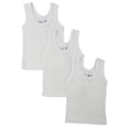 thumbnail image 1 of Bambini 034M Bambini White Tank Top 3 Pack Medium, 1 of 2
