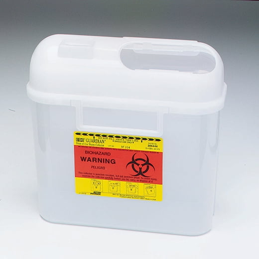 BD Sharps Collector Bracket Locking Wall Bracket Plastic, Pearl, Each