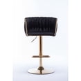 thumbnail image 7 of Velvet Swivel Bar Stools Set of 2 with Hand Woven Backrest, Adjustable Counter Height Bar Chairs with Chrome Footrest and Base,Kitchen Island Side Chair with Barrel Back for Kitchen Dining Room, 7 of 7