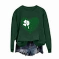 thumbnail image 4 of successthop St.Patricks Day Sweatshirt&nbsp;Womens Wine Casual Crewneck Pullover Top Streetwear Long Sleeve Vacation Clothes, 4 of 7