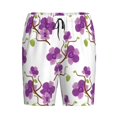 thumbnail image 4 of Wukai Orchids Flowers Men’s Short Pajama Pants With Pockets Soft Sleep Pj Shorts for Men-Medium, 4 of 6