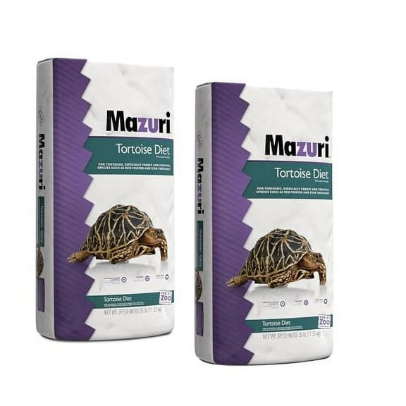 Mazuri | Tortoise Diet | 25 Pound (25 lb.) Bag - Bundle of 2