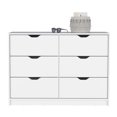 thumbnail image 7 of Miekor Furniture Dresser 30"H, 4 Drawer Dresser with 2 Lower Cabinets, Drawer Chest, White B5A9635, 7 of 7