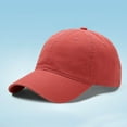 thumbnail image 2 of LIIPEE Girls Boys Baseball Hats Summer Trendy Versatile Solid Color Wide Brim Visor Cap Protection Caps Kids Stylish Beach Sunscreen Sunshade Hat,Watermelon Red,One Size, 2 of 4