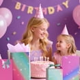 thumbnail image 2 of Pink Reversible Wrapping Paper - 17 Inch x 33 Feet Rainbow Gradient Girls Birthday Gift Wrap, Pastel Wrapping Paper for Girls, Party, Holiday & Baby Shower, 2 of 7