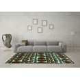 thumbnail image 3 of Ahgly Company Indoor Rectangle Abstract Turquoise Blue Modern Area Rugs, 8' x 10', 3 of 4