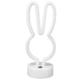 thumbnail image 2 of Lámpara de neón con forma de conejo, luz de neón LED, decoración de mesita de noche, con Base USB/alimentada por batería, Color cálido, 2 of 5