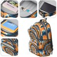 thumbnail image 4 of Orange and Blue Tie Dye Pattern Backpack for School, Cute School Bag with Adjustable Shoulder Straps and Padded Back, 16.9"x12.6"x5.9", 4 of 5
