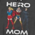 thumbnail image 2 of Justice League Hero Mom Multi Unisex Adult Pull-Over Heather Hoodie,Black, X-Large, 2 of 3