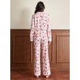 thumbnail image 6 of Biezeib Women's 2 Piece Pajama Set Long Sleeve Lapel Button Up Shirt Tops Heart Print Pants Sleepwear Sets, 6 of 6