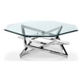 thumbnail image 2 of Beaumont Lane Table Basse en Verre Octogonal en Nickel, 2 of 3