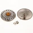 thumbnail image 3 of veasfak 5pcs Premium Alloy Flower Turquoise Round Button Rivets 30mm - Orange, 3 of 7