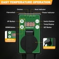 thumbnail image 5 of COOS BAY Digital Thermostat Controller -4 to 108°F for Greenhouse Heater, Heat Mat, Grow Tent, Garage, Reptile Enclosure, Seedling, 15A/1500W, Green, 5 of 10