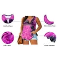 thumbnail image 2 of CASSIE LIZ Plus Size Tank Tops For Women Tie Dye Black Pink Tee Strappy Hollow-out Neck Sleeveless Pullover Loose Hem Summer Shirts XL 14W 16W, 2 of 3