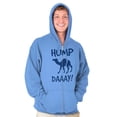 thumbnail image 5 of Hump Day Camel Wednesday Weekday Zip Up Hoodie Men's Women's Brisco Brands L, 5 of 6