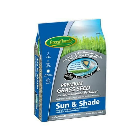 DLF 213094 3 lbs Green Thumb Sun & Shade Seed