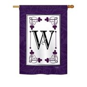Breeze Decor - Classic N Initial Interests - Everyday Simply Beauty Impressions Decorative Vertical Garden Flag 13 x 18.5 Printed In USA