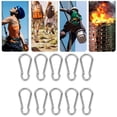 thumbnail image 1 of Gancho de Primavera, Cuerda Colgando Acero inoxidable Gancho de Resorte 10 Piezas para Escaparate de FUEGO para Escalar Hielo, 1 of 7