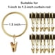 thumbnail image 2 of 40 PCS Curtain Rings with Clips, Rings Hooks,Gold, 2 of 5