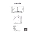 thumbnail image 6 of Bellaterra Home Bologna 47 inch Freestanding Bathtub in Glossy White, 6 of 6