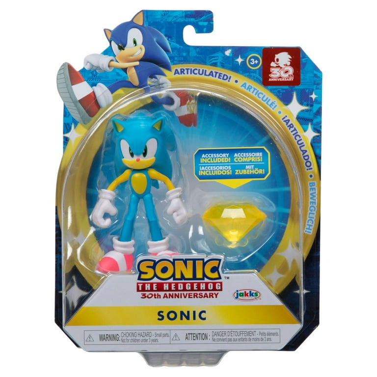 Sonic the Hedgehog 4” Super Sonic with Chaos Emerald Action Figure