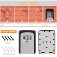 thumbnail image 7 of HEJULIK Wall mounted key lock box, 4 digit combination lock box for indoor and outdoor use, house keys, key safes Safe storage lock boxes for garages, gardens, shops, etc.(White), 7 of 7