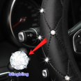thumbnail image 3 of YISITIAN Bling Elastic Stretch Car Steering Wheel Cover,14.5-15 Inch Crystal Rhinestone Vehicle Steer Wheel Protector,Anti-Slip Diamond Auto Interior Accessories,Universal for Most Cars CJ919-50123, 3 of 6