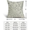 thumbnail image 5 of Grey Gray Floral Pillow Covers 16x16 Set of 2 Botanical Print Vintage Spring Flower Plant Cream Decorative Throw Pillow Cases Outdoor Farmhouse Cushion Covers Decor for Sofa Couch Bed, 5 of 6