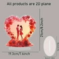 thumbnail image 3 of ERTZAE Valentine'S Day 2D Acrylic Couple Tabletop Ornament,Romantic Love Statue Display,Transparent Love-Themed Home Decor,Couple Commitment Gift,Durable Living Room Desk Bedside Table Decor F, 3 of 5