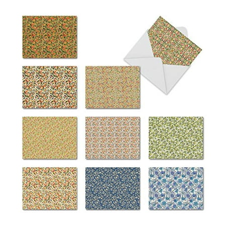 M9648TYG FLORENTINE FLORALS' 10 Assorted Thank You Note Cards with Envelopes by The Best Card (Best Cards For Cardistry)