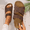 Coffee Brown, variant on Braided Summer Sandals for Women, Wide Fit, Lightweight and Thick Bottom Design