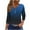 Womens Clothing Dark Blue, variant on Womens 3/4 Sleeve T-Shirts, Summer Tops for Women Fashion Loose Fit Ombre Tie Dye Button Up Notch V Neck T Shirts S-3XL