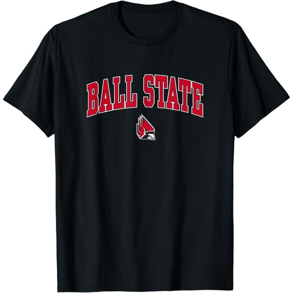 Ball State Cardinals Arch Over Officially Licensed Black T-Shirt