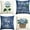 Bule, variant on Blue Hydrangea Spring Summer Throw Pillow Covers, 18 x 18 Inch Today is A Good Day Dark Blue Cushion Case Decoration for Sofa Couch Set of 4