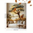 thumbnail image 3 of Qisvanset Framed Canvas Wall Art 12x16 Inch African Safari Animal Kids Nursery Wall Sticker Art, 3 of 5
