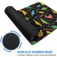 thumbnail image 6 of Long Mouse Pads for Desk,Black Dinosaurs Jackson Text Pattern Desk Mats on Top Of Desks, Desk Mouse Pad Extra Large with 3mm Non-Slip Base and Stitched Edge for Gaming,Office,Work,Home 31.5"x15.7", 6 of 6