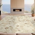 thumbnail image 2 of Design&I 4'x6' Washable Area Rug Flatweave Daily Traffic Ready Boho Abstract Vintage Geometric Mosaic Solid Minimalist Beige Flowing Dynamic for Dorm Room, Living Apartment, 2 of 7