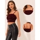 thumbnail image 2 of Camisola de terciopelo Allegra K con lentejuelas brillantes para mujer borgoña S, 2 of 4