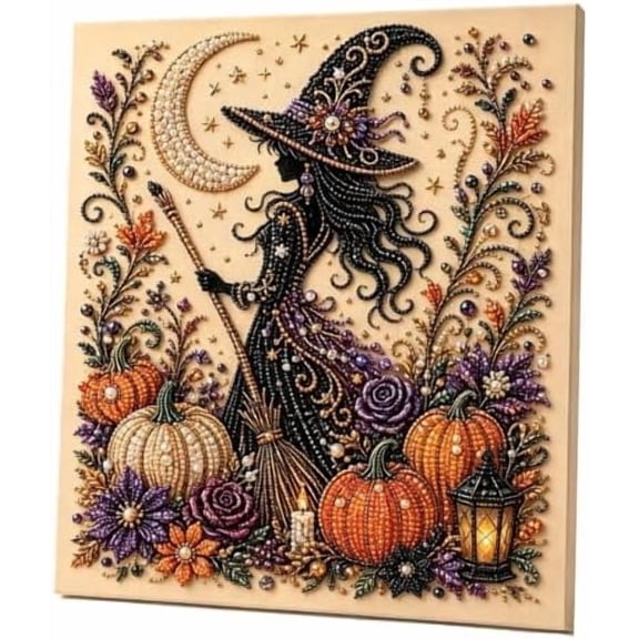 Halloween Ghost Pearl Art Diy Kit, Spooky Cute 3D Diamond Painting Crafts for Adults, DIY Fall Home Decor Wall Art, Beginner DIY Seasonal Party Gift