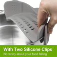 thumbnail image 4 of Colador de silicona ajustable con Clip para ollas, sartenes y cuencos, escurridor de mano para Fideos, Pasta, 1 unidad, 4 of 5