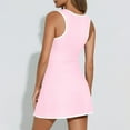 thumbnail image 4 of BSDJILFG Summer Rompers for Women 2025 Dressy Workout Tennis Dress with Built-in Bra & Shorts Pockets Sleeveless Crewneck Golf Athletic Mini Dresses, 4 of 9