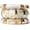 Beige bangles, variant on 5-Piece Bamboo Tube Stretch Bracelet Set - Blue Acrylic Stackable Bangles with Gold-Tone Accents for Women, 6.29in Inner Circumference, Chunky Layering Jewelry